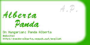 alberta panda business card